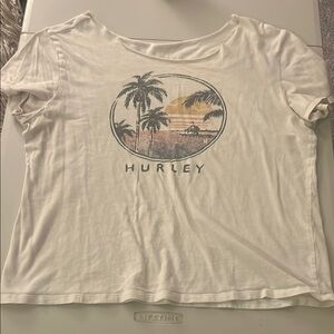 Hurley Graphic Tee in Cream